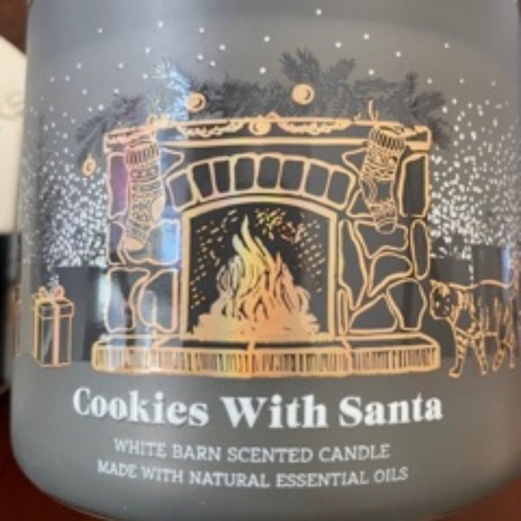White Barn Holiday Nwt White Barn Cookies With Santa Candle Poshmark